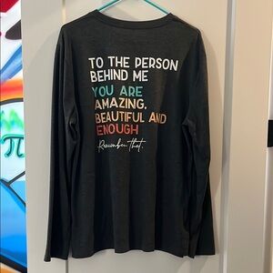 Woman’s  Dark Gray Long Sleeve Shirt